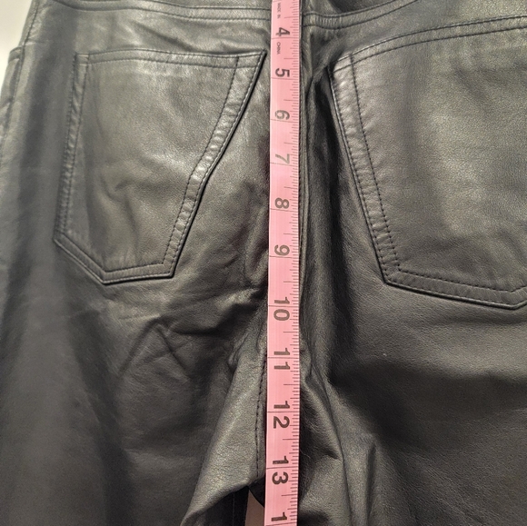 Jones New York high waist black 100% leather pants - Picture 10 of 10